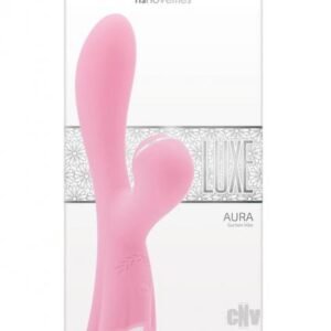 Luxe Aura Rechargeable Suction Dual Stimulator - Pink