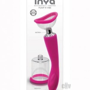 Inya Pump And Vibe With Interchangeable Suction Cups - Pink