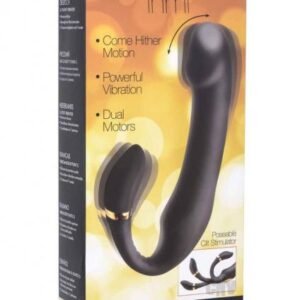 10x Pleasure Pose Come Hither Silicone Vibrator With Poseable Clit Stimulator